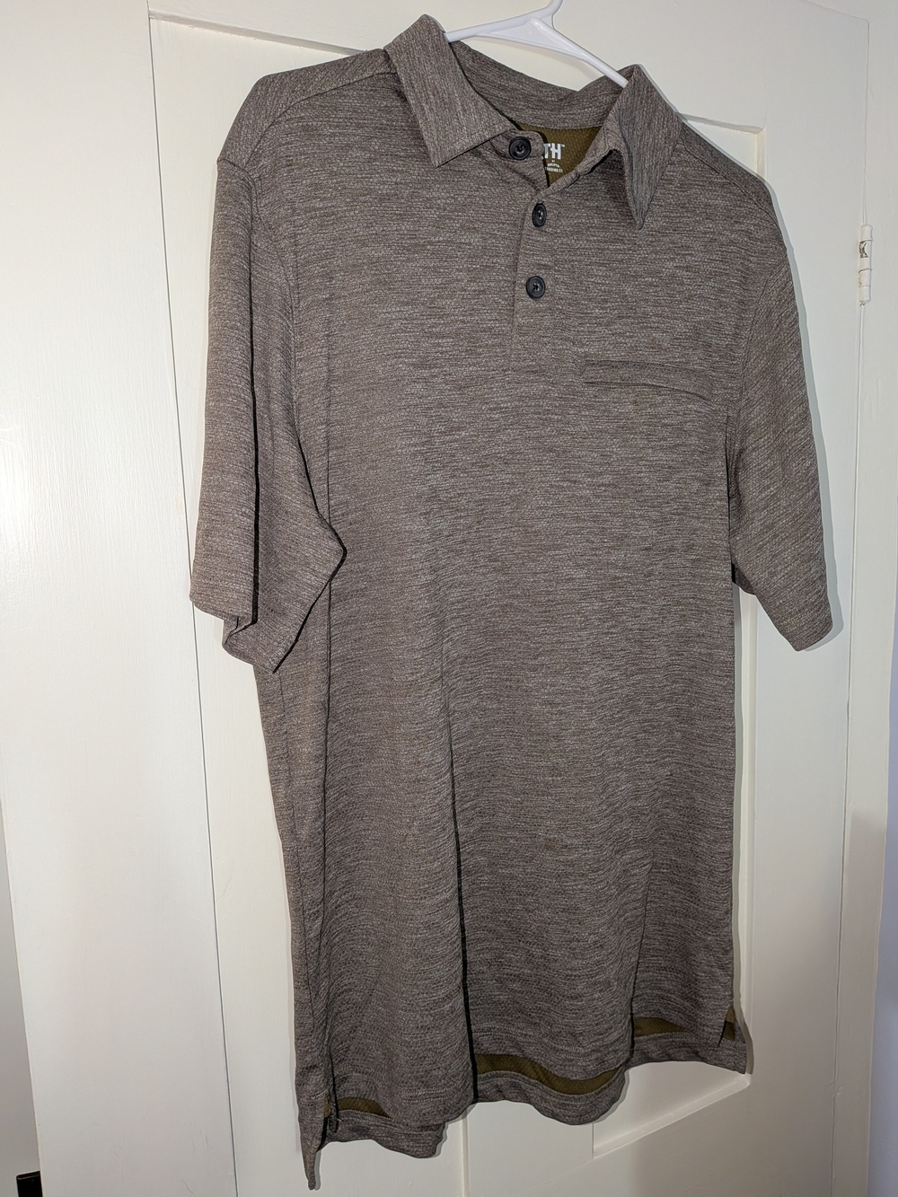 Duluth Trading Co Brown Heather Polo